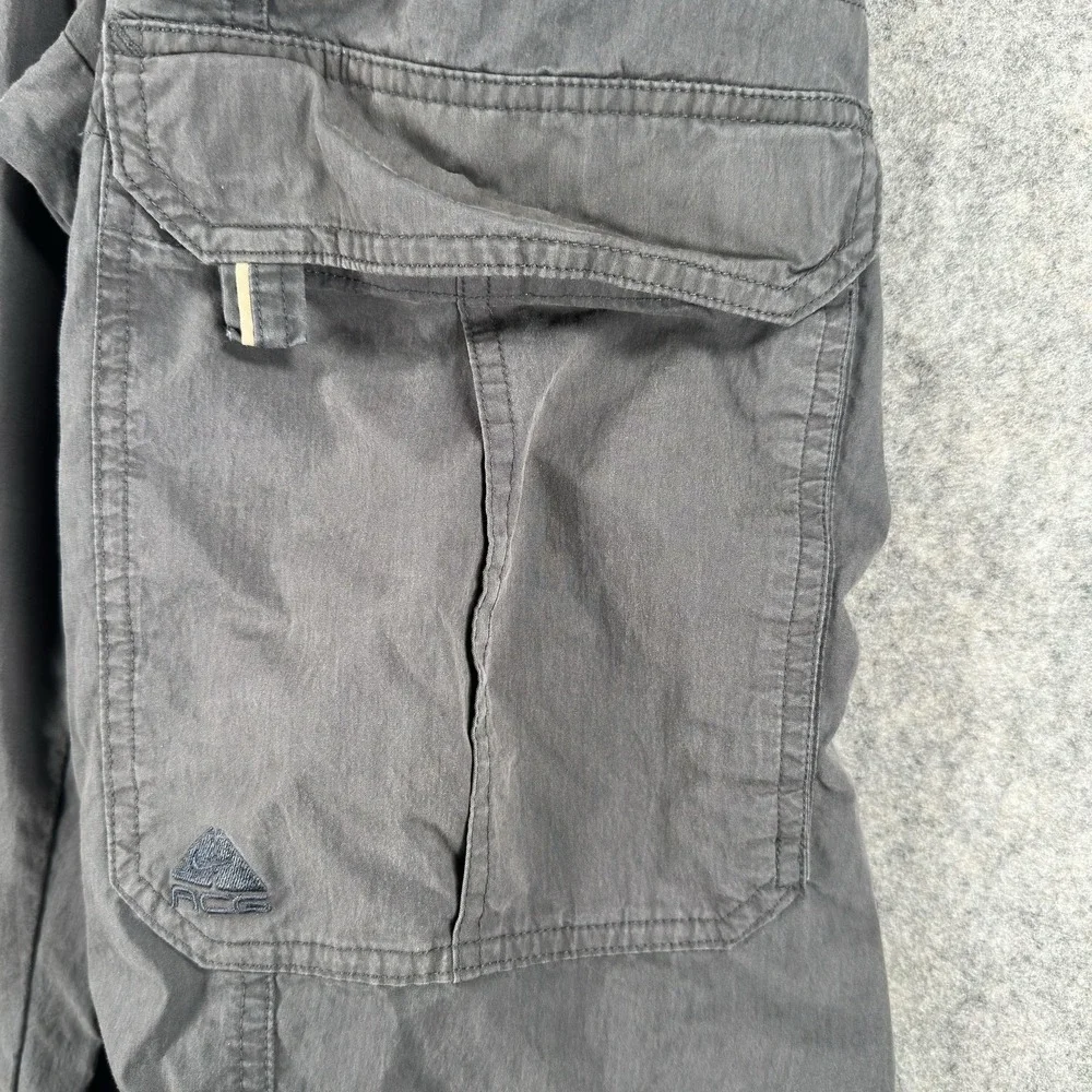 Nike ACG All Conditions Gear Pants Mens 33x31 (Tag 34) Gray Cargo Hiking Outdoor